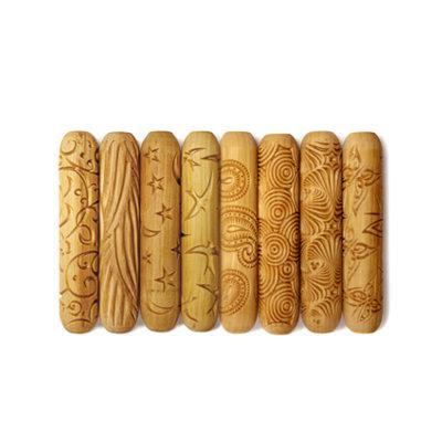MKM Pottery Tools 12 cm Big Hand Roller Mountain Texture Roller MKM Pottery Tools 12 cm Big Hand Roller Mountain Texture Roller