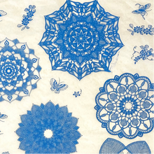 Load image into Gallery viewer, UNDERGLAZE DECAL TRANSFER - BLUE MANDALAS