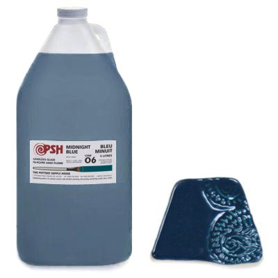 CONE 06 MIDNIGHT BLUE GLOSS GLAZE (500mL & 1L) – The Pottery