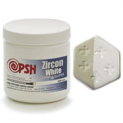 Zircon White Cone 6 Gloss Glaze