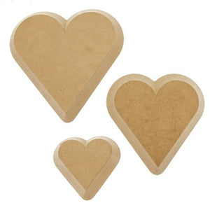 Set of 3 GR Pottery Forms Heart Molds
