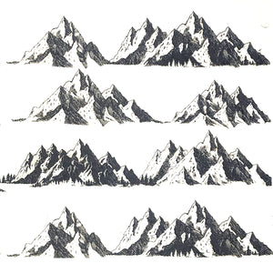 UNDERGLAZE DECAL TRANSFER  - MOUNTAINS