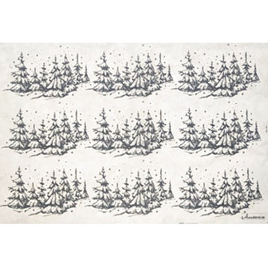 Underglaze Transfer Decal - Winter Trees