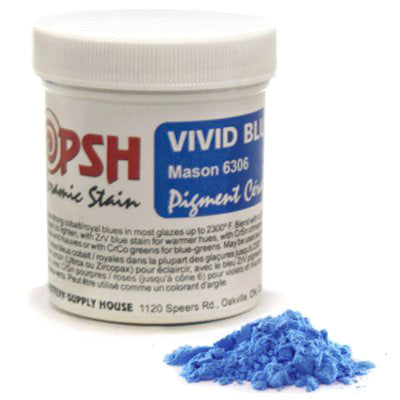 ブルー m.i様 Mason Ceramic Stain - 6306 Vivid Blue